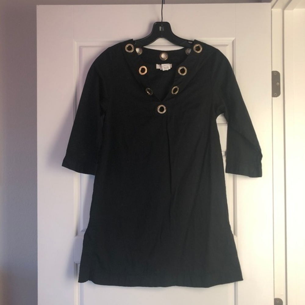 Michael Kors Black Sheer Swimsuit Cover-Up